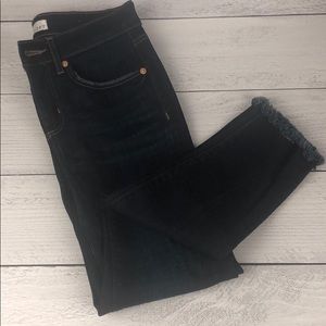 Loft jeans with frayed ankle